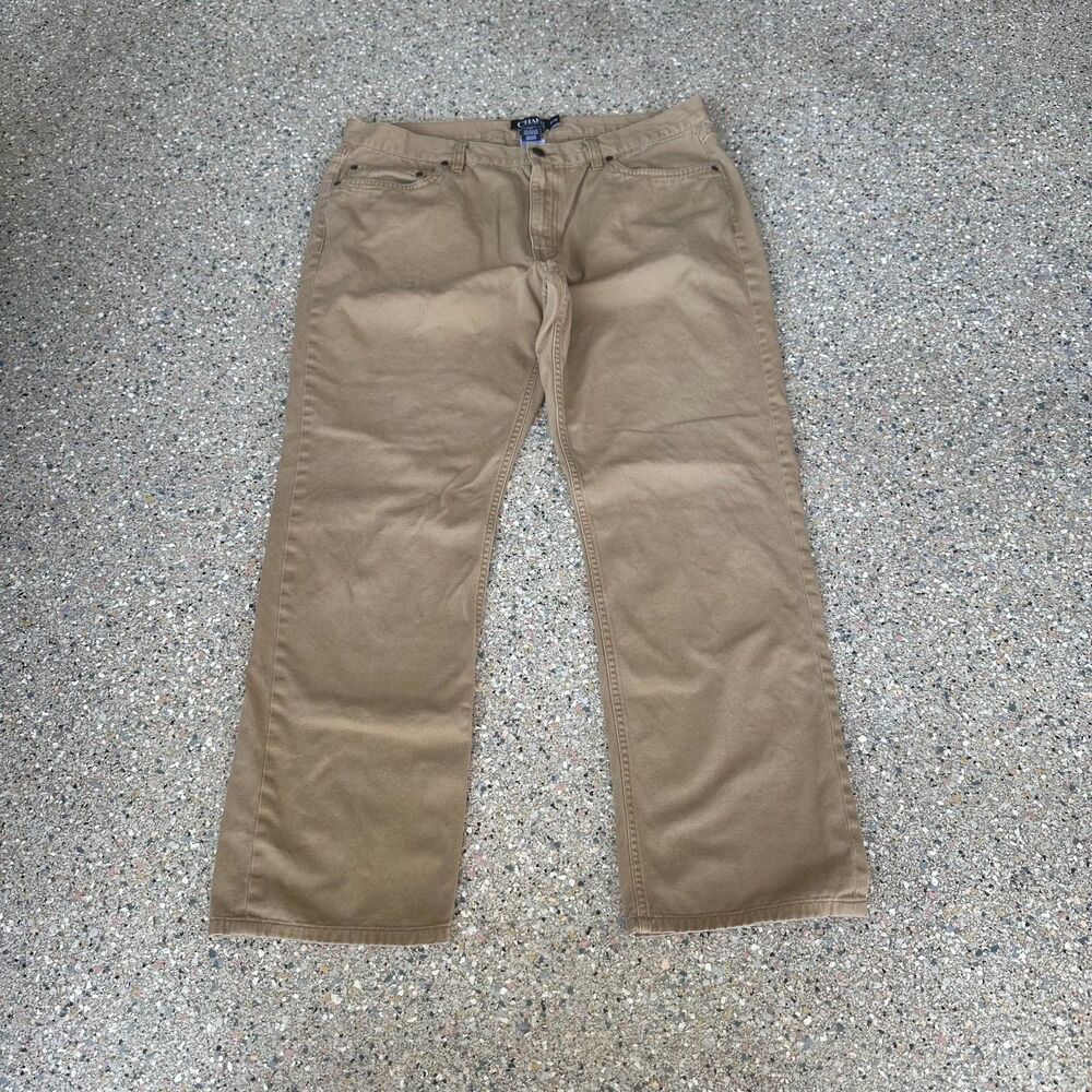 Chaps Chino Pants Mens 38x32 Khaki Straight Leg Casual 5 Pocket Twill